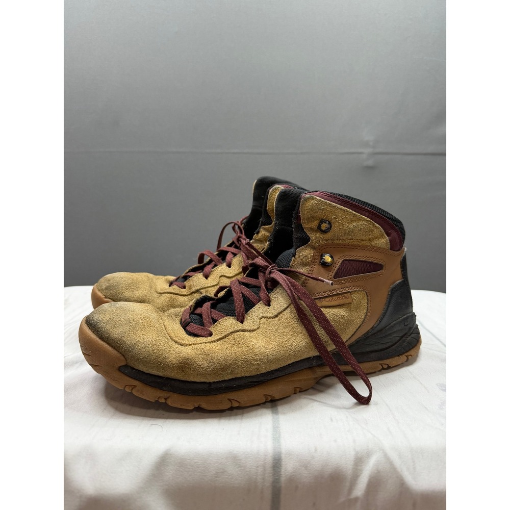 Columbia Flow District Mid Hiking Boots Mens Elk Brown Suede BM8261-373 12